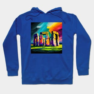 Stonehenge in a Colorful Layout Hoodie